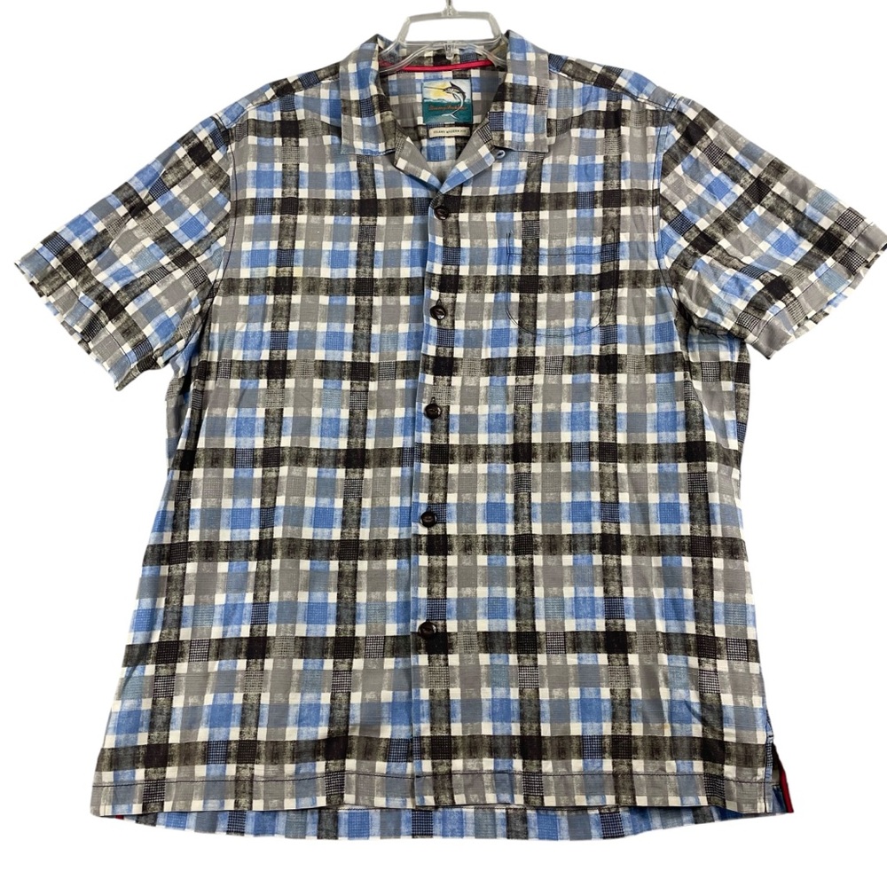 Men's‎ Tommy Bahama Modern Island Fit Silk/Cotton Blend Button Down Large
